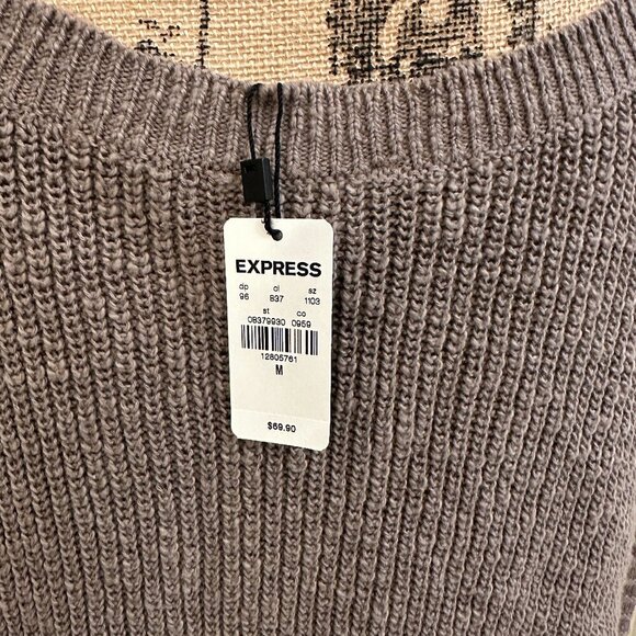 Express Taupe Knit Sweater – Cozy & Chic (Size M, NWT) 🧶✨ - Picture 4 of 4